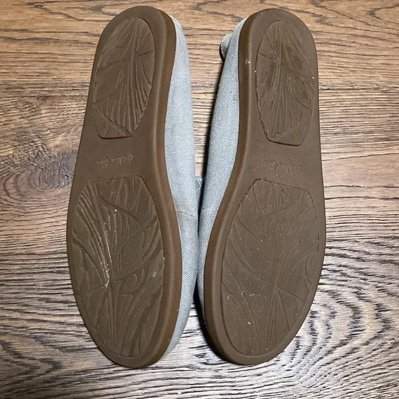 OluKai Nohea Grey Canvas Slip-On Moc Toe Flats Loafers Shoes Women's US 10 - Picture 4 of 5